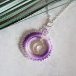 Fantasy Beaded Moon Pendant
